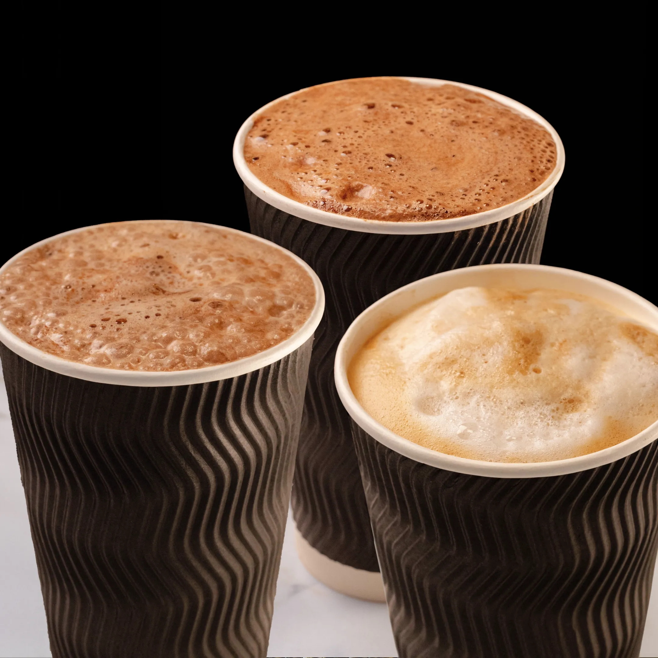 Lattes para llevar.